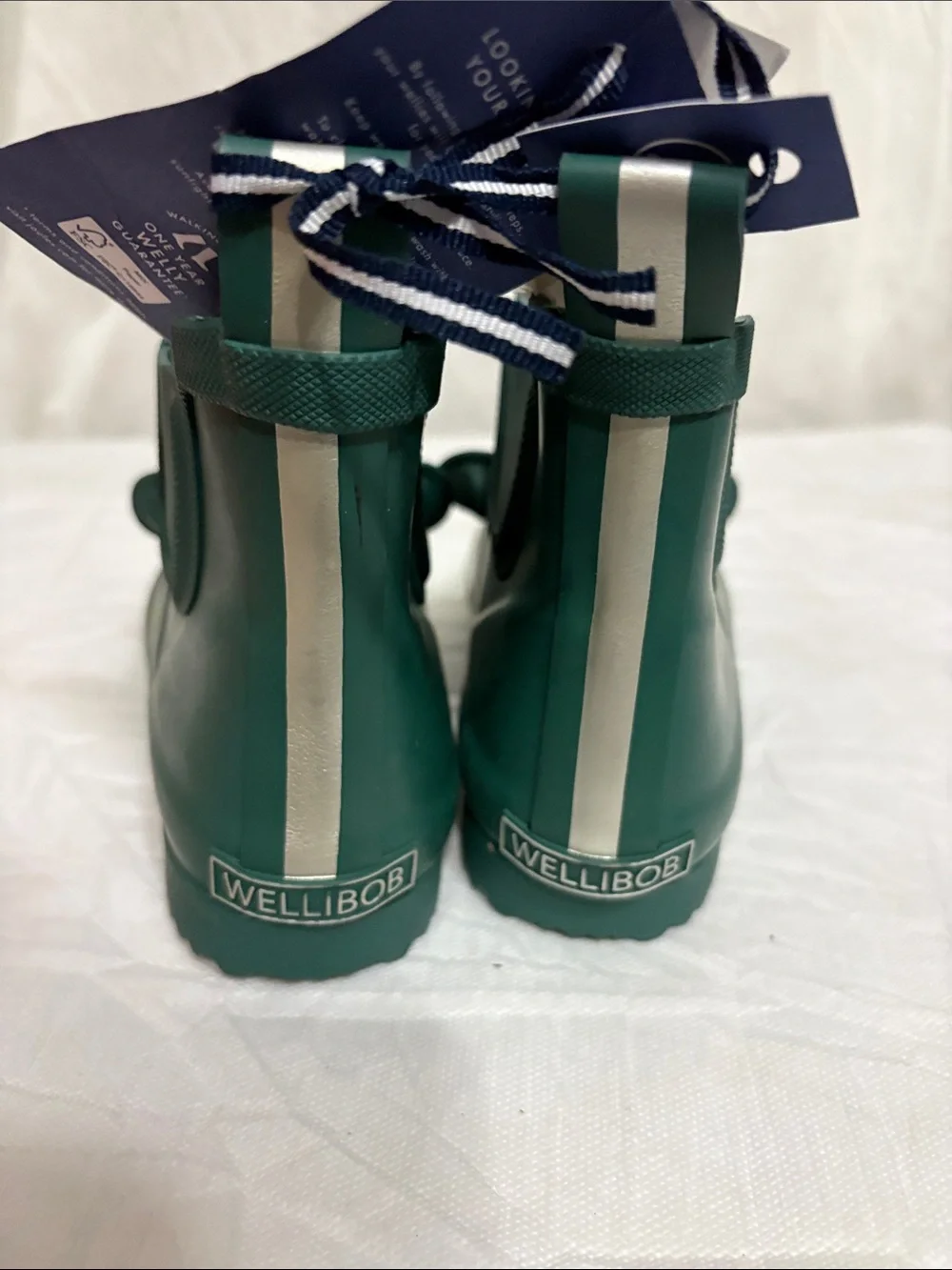 Joules Kids Green Frog Rain Boots size US 1 NWT